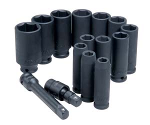 1//2/" Drive 6 Point Metric Deep Impact Socket Set ATD-4301 Brand New! 14 Pc