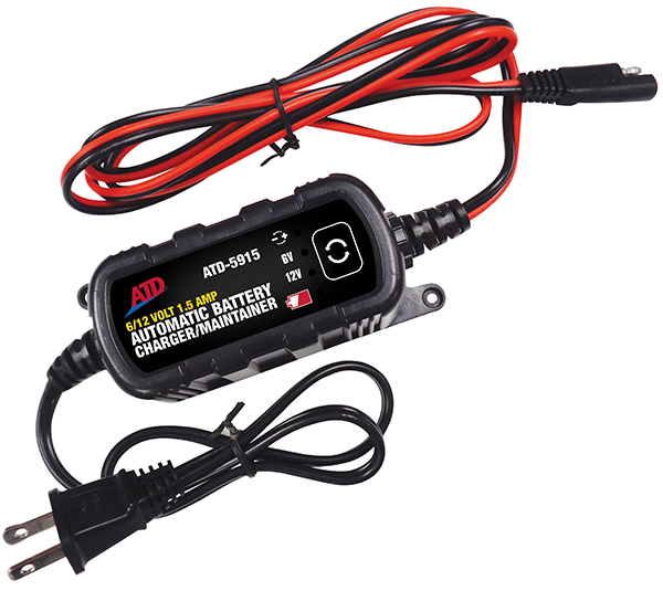 ATD-5915 - 6/12 Volt 1.5 Amp Automatic Battery Charger/Maintainer - ATD  Tools, Inc.