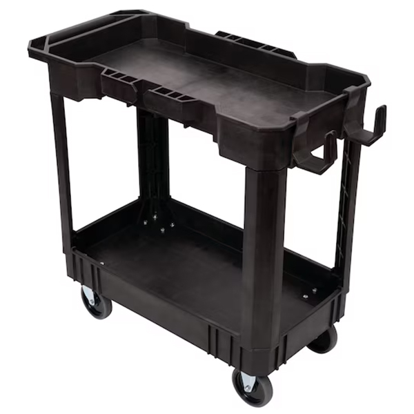 Heavy-Duty 2-Shelf Utility Cart