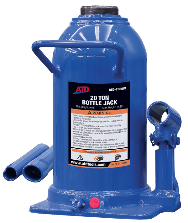 Atd Tools ATD-7385 12-ton Heavy-duty Hydraulic Side Pump Bottle Jack Shorty 