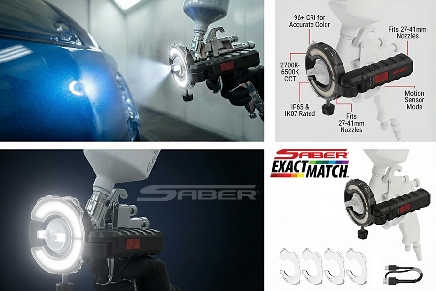 500 Lumen Rechargeable Paint Gun Light 