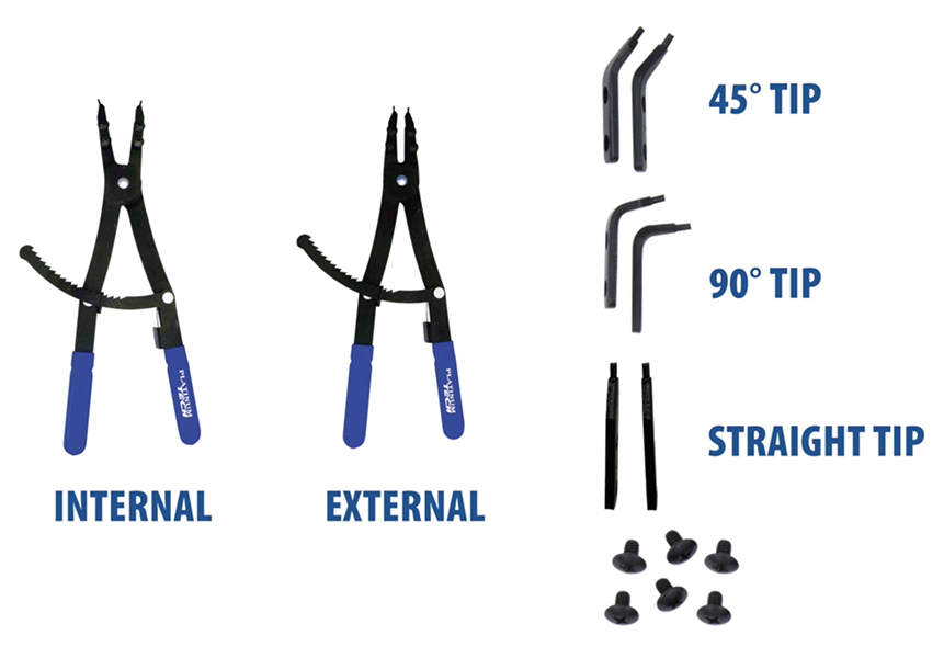2 Pc. Combination Internal & External Snap Ring Pliers Set